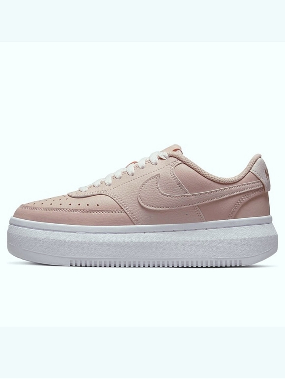 Nike Court Vision Alta Platform Sneakers Leather Sage Baby Pink Sz 9